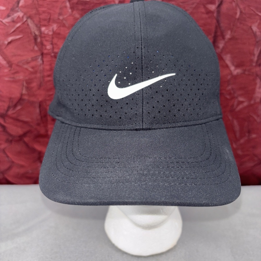 Nike Hat Cap Strap Back One‎ Size Black Legacy91 Dri-FIT Swoosh Sport Golf Mens